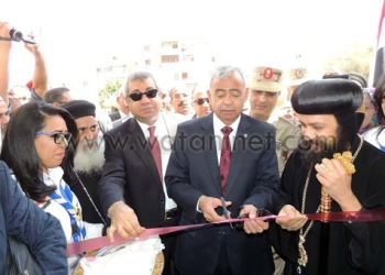 محافظ السويس يفتتح قاعة الاستقبال بكنيسة مارجرجس