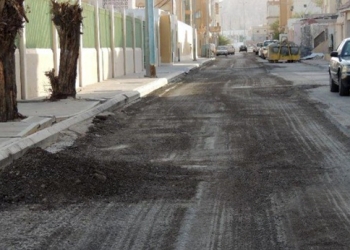 توقف تام لأعمال الاسفلت فى “ابنى بيتك” 