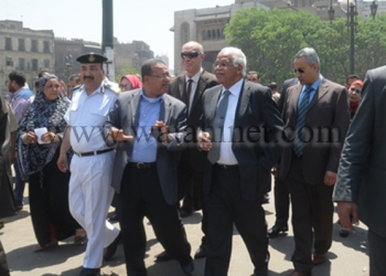تفقد أعمال تطوير وتجميل ميدان رمسيس