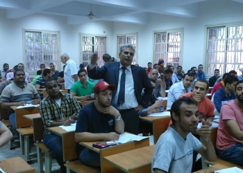 نصار يتفقد مجمع قاعات الإمتحانات بجامعة القاهرة