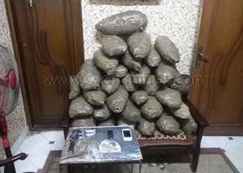 ضبط مسجل خطر بدمياط وبحوزتة 30 كيلو بانجو 