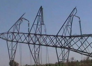 قيام عناصر تخريبية بنشر 3 أعمدة من برج ضغط عالي بالشرقية