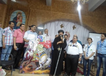 أقباط السويس يحتفلون بعيد رسامة الأنبا بموا