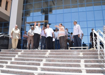 رئيس جامعة سوهاج يتفقد منشآت المقر الجديد للجامعة 