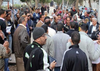 وقفة إحتجاجية للجزارين لإنقطاع المياه عن مجزر السويس