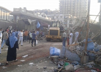 نقل الباعة الجائلين بميدان محطة حلوان لنقلهم لسوق توشكى