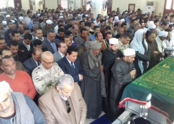 تشييع جثمان شهيد مدرعة رفح بمسقط رأسه بالشرقية