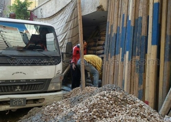 إيقاف أعمال أساسات عقار بسيدي بشر قبلي بالأسكندرية 