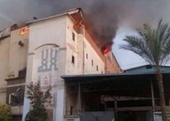 حريق بقسم شرطة السلام أول