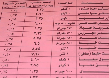 تقرير عن  دليل اسعار السلع في مصر 