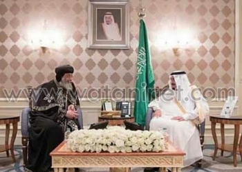 بالصور.. أول لقاء بين العاهل السعودى و بابا الكنيسة القبطية