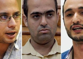 استئناف النشطاء السياسيين “أحمد ماهر” و”أحمد دومة” و”محمد عادل” على حكم حبسهم