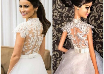 مصممة برازيلية تمنح عروس باربي هدية مع فستان الزفاف