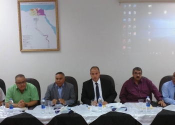  وزارة الرى تشهد تجربة ادارة ازمة ارتفاع مناسيب المياه بمنطقة ادكو