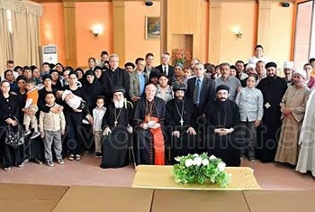 الأنبا بفنوتيوس يستقبل الكاردينال شونبورن بمطرانية سمالوط