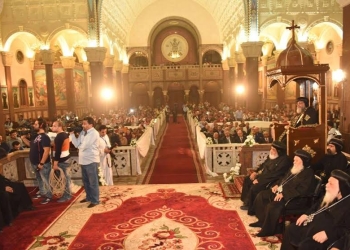 البابا تواضروس يلقى عظته الإسبوعية بدير مارمينا