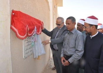 محافظ الوادي الجديد يضع حجر بعض المشروعات التنموية بمركز باريس