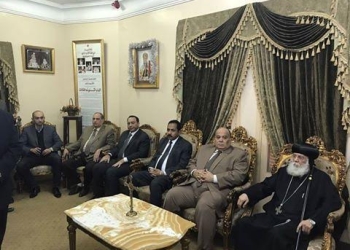 مطرانية المنصورة تتلقي التعازي من قيادات الدقهلية