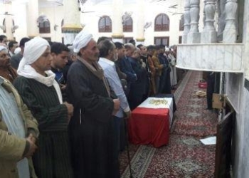 تشييع جثمان الشهيد محمد نجيب فى جنازة عسكرية وشعبية مهيبة 
