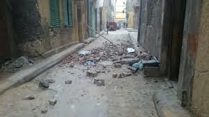سقوط جزء من عقار بالجمرك صادر له قرار هدم