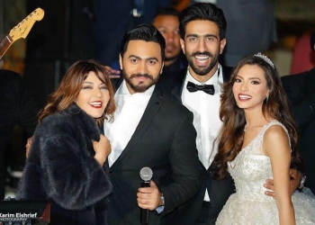  “كارمن سليمان” تنشر صور زفافها على “مصطفى جاد ” على الفيس بوك