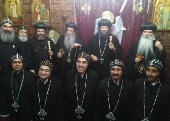“رهبان جدد لدير رئيس الملائكة غبريال بجبل النقلون في “الفيوم