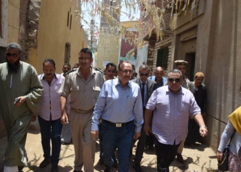 هبوط مجموعة من المنازل ببني سويف
