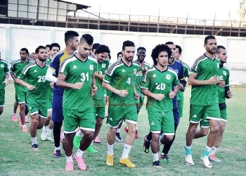 المصرى يواصل تدريباته على الملعب الرئيسى .. مساءً