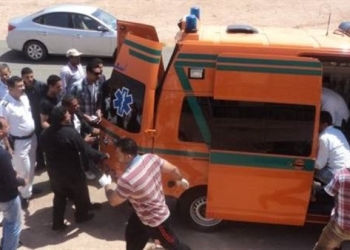 إصابة 10 مواطنين  في انقلاب حافلة ركاب أمام وادي النطرون  بالبحيرة