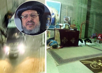 الشعب يواصل حماية كنيسة شبرا الخيمة.. رغم تعليمات الأنبا مرقس بإخلاء الكنيسة