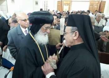 الأنبا إشعياء يستقبل سفير الفاتيكان بجهينة سوهاج