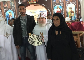 تدشين ورسامة شمامسة وتكريم أهالي “شهداء ليبيا” بنجع مخيمر