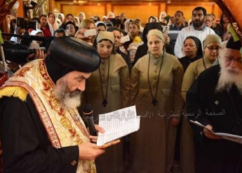 الأنبا تادرس يسيم ثلاثة مكرسات جدد ببورسعيد