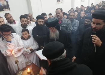مطرانية المنيا تقيم صلاة “الثالث” على أرواح  قتيلا المنيا على يد شرطي