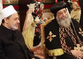 شيخ الأزهر يزور البابا تواضروس بالكاتدرائية لتهنئته بعيد القيامة غداً