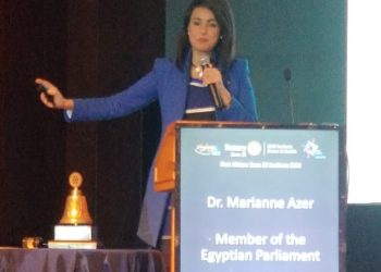 ماريان عازر تلقي كلمة عن ” فن الممكن ” بمؤتمر الروتاري السنوي