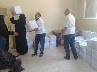 توزيع كراتين تكافل وكرامة بنوى