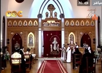 البابا يحتفل برأس السنة بدير الأنبا بيشوي
