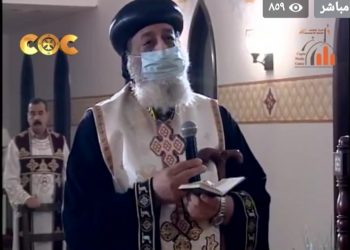 البابا يحتفل برأس السنة بدير الأنبا بيشوي