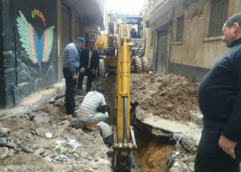 استجابة لـ ” وطني ” .. إصلاح الهبوط الأرضي بشارع الحامدي بمحرم بك بالاسكندرية