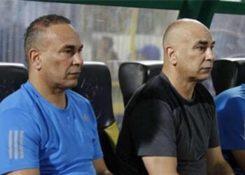 حسام حسن ” غضبان ” من لاعبي الاتحاد السكندري قبل لقاء البنك الأهلي