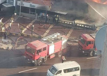 نشوب حريق بإحدى المطاعم الكبرى بمنطقة جليم شرق الاسكندرية
