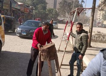 الجيزة: رفع ٥٠٠ حالة إشغال وتنفيذ أعمال ترميم لطرق بالهرم