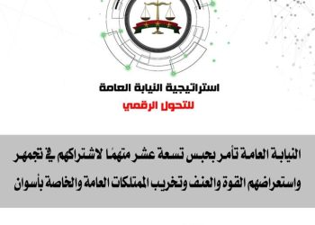 النيابة العامة تأمر بحبس ١٦ متهمًا.. لاشتراكهم في تجمهر بمركز إدفو بأسوان