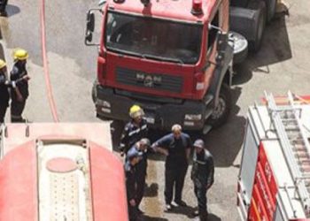 مصرع طفل وإصابة خاله فى حريق بورشة سروجى سيارات ببنها