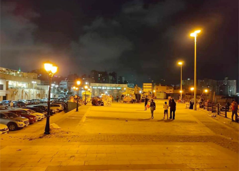 رفع كفاءة الإضاءة بمنطقة قلعة قايتباى التاريخية استعدادًا للعيد