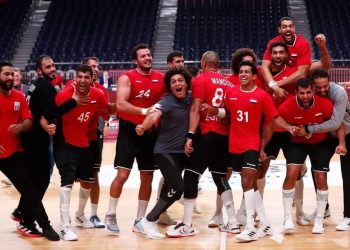 منتخب مصر لليد يؤدى مرانه استعدادا لمواجهة مقدونيا غدًا