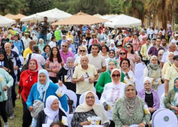 يوم رياضى احتفالا بيوم المسن بمشاركة  1500 فرد