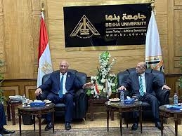 رئيس جامعة بنها يستقبل رئيس مجلس إدارة شركة كريستال عصفور