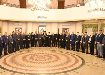 البابا تواضروس يستقبل وفد نادي القضاة بالإسكندرية في أولى لقاءات العام الجديد